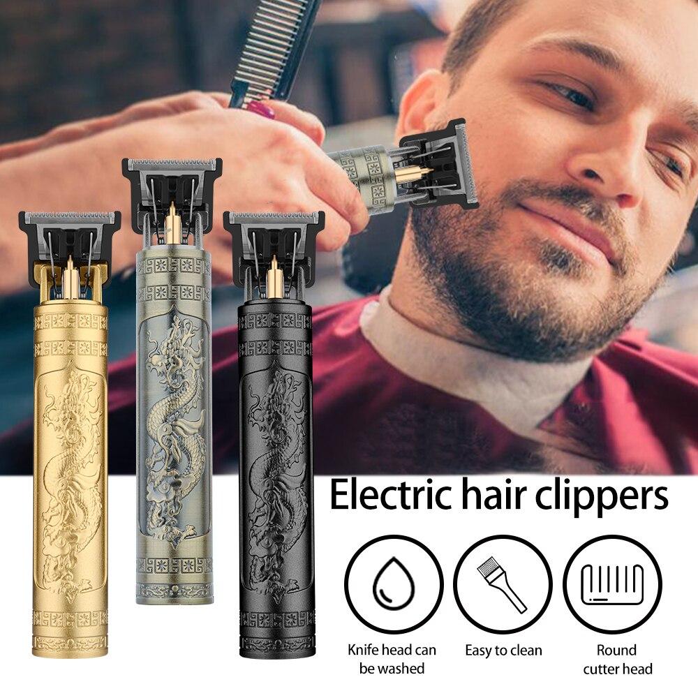 Vintage T9 Metal Body Trimmer β USB Rechargeable Hair & Beard Cutter