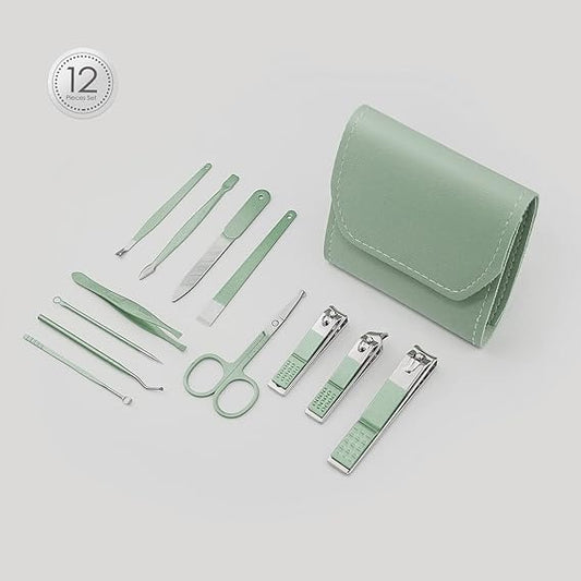 12 Pcs Best Quality Manicure Pedicure Kit (random Color)