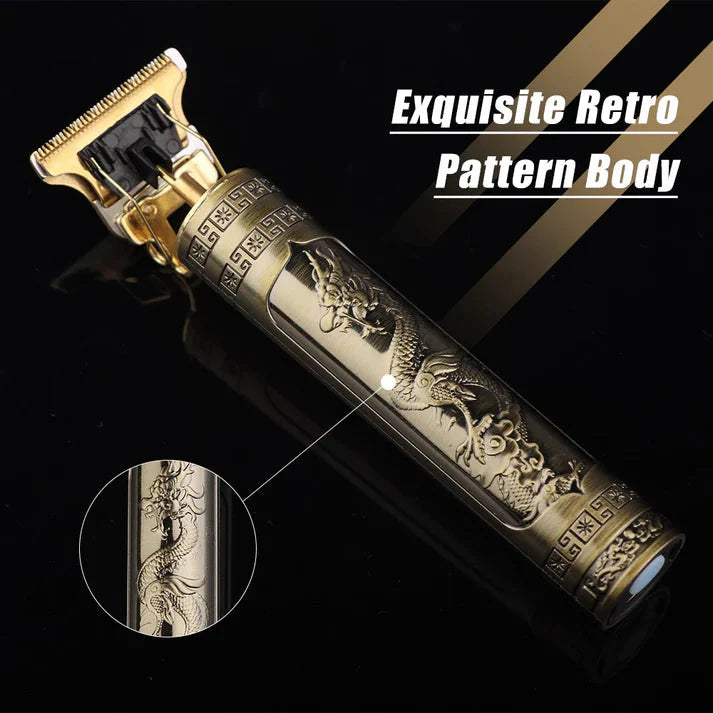 Vintage T9 Metal Body Trimmer β USB Rechargeable Hair & Beard Cutter