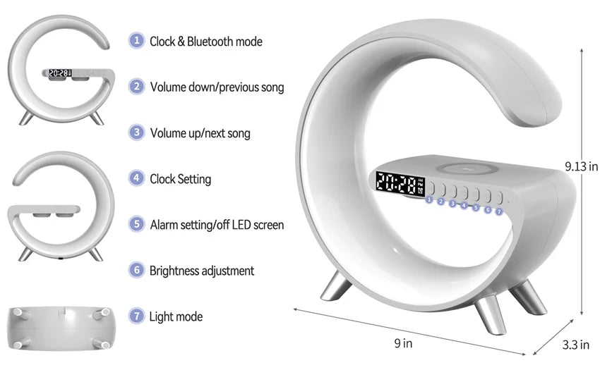 G63 Rgb Light Bluetooth Speaker Charging 4 In 1 Led