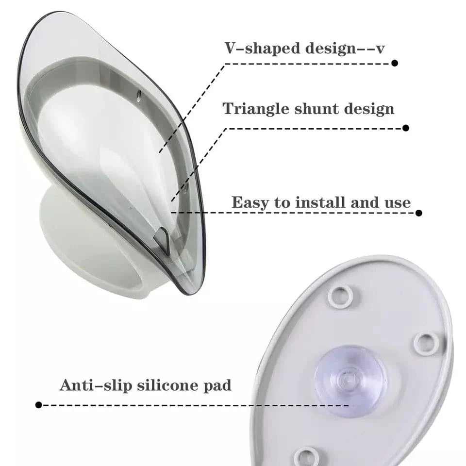 Buy 1 Get 4 Free Self Draining Leaf Shape Soap Holder